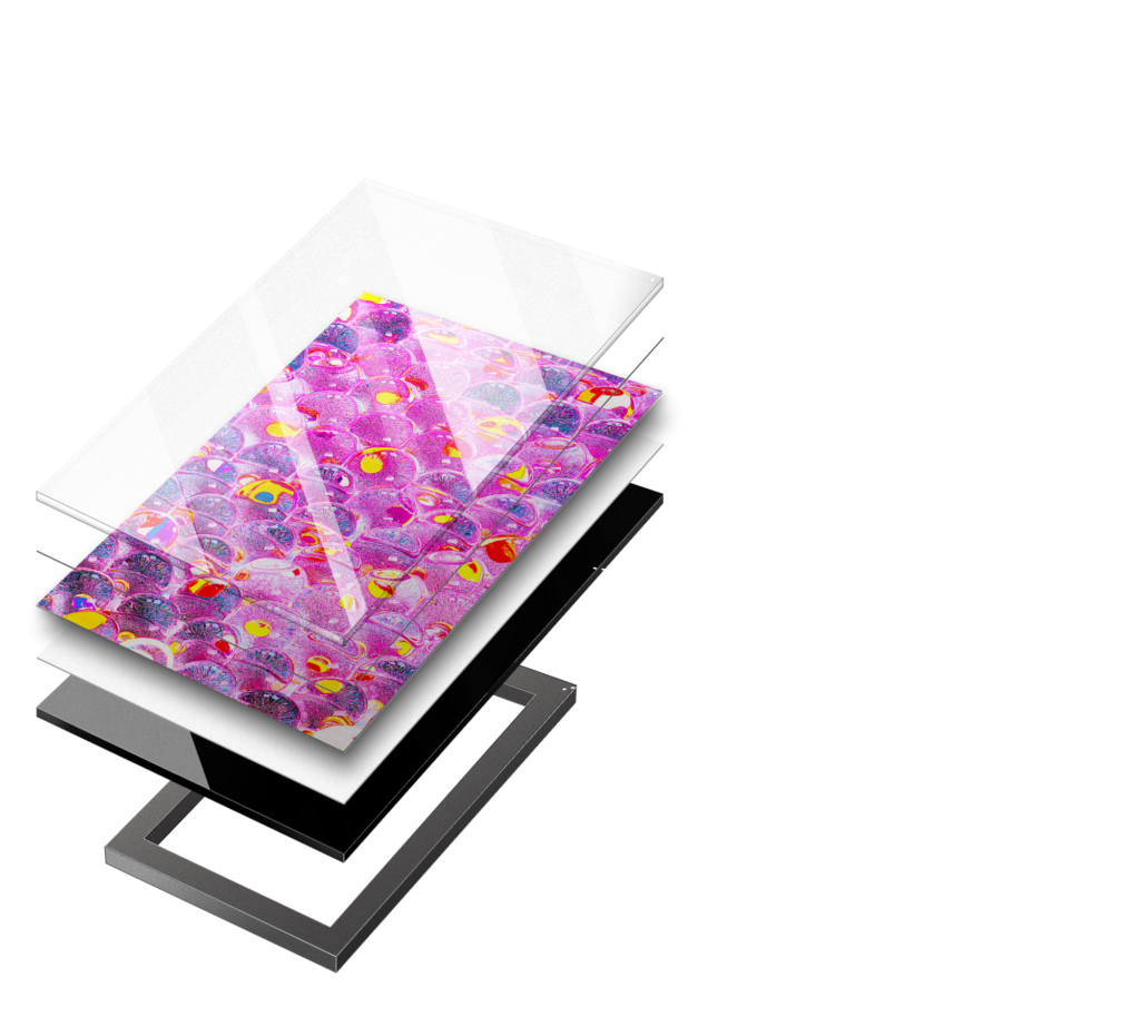 Galleria Green. Construction of Lumachrome® TruLife® Acrylic Fine Art print.