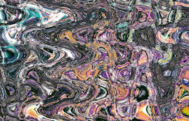 Abstract macro photograph from the Rust & Paint series by Irina Hurme, featuring swirling forms and layered color that evoke the chaotic yet creative flow of thoughts. Available as a Diasec TruLife® Acrylic Fine Art Print, a Lumachrome® TruLife® Acrylic Fine Art Print or an HD Finish® Metal Fine Art Print — all offering exceptional visual brilliance, durability and gallery-grade quality.